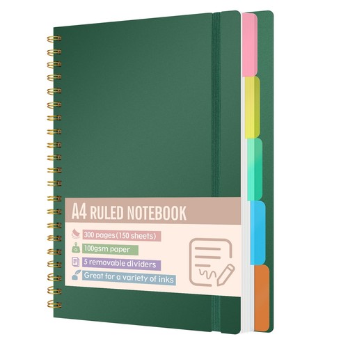 Lined hardback notebook 300 - a4,