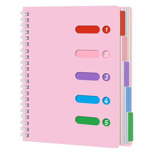 Subject spiral notebook with - 5,