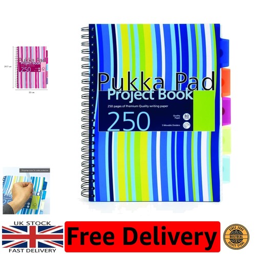 Striped project notebook - a4,