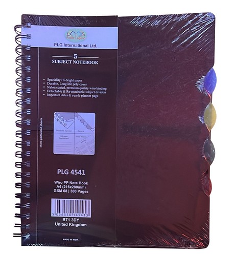 Lined notebook with 4 - a4,