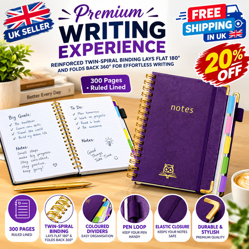 Hardcover spiral notebook - a5,