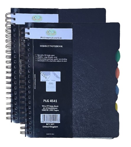 Subject notebook with 4 - a4,
