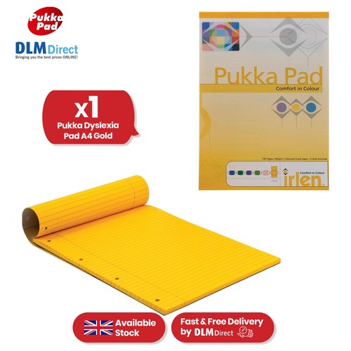 Pukka dyslexia pad gold - dyslexia,