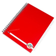 Red A4 Project Book with Tabs