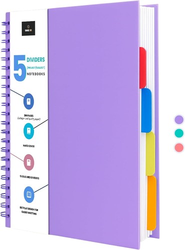 Lined notebook with 5 - a4,