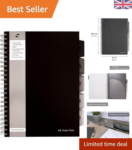 Modern black project book - a4,